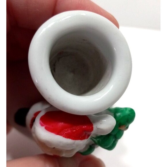 2 Candle Holders Santa Clause Taper Votive Christmas Vintage Taiwan - Picture 9 of 12